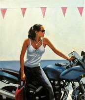 Копия картины Джека Веттриано "La fille la moto", худ. С.Камский Артворлд.ру