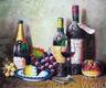 картина масло холст Картина маслом "Натюрморт с вином, хлебом и сыром", Студия Vevers & Kamsky