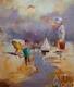 картина масло холст Пейзаж маслом "Дети на морском берегу. N16", Камский Савелий, LegacyArt