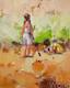 картина масло холст Пейзаж маслом "Дети на морском берегу. N9", Камский Савелий, LegacyArt