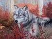 картина масло холст Пейзаж маслом "Волк в осеннем лесу", Камский Савелий, LegacyArt