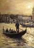 картина масло холст Пейзаж маслом "Венеция. Прогулка по каналам на закате", Камский Савелий, LegacyArt