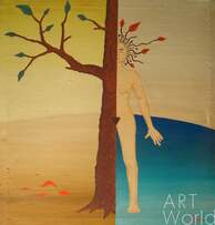 Картина маслом "Женщина-дерево", 1995г., художник Сергей Рябченков Артворлд.ру