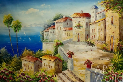 картина масло холст Пейзаж маслом "Средиземноморские мотивы N14", Картины в интерьер, LegacyArt
