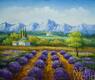 картина масло холст Пейзаж маслом "Лавандовые поля на фоне гор N4", Картины в интерьер, LegacyArt