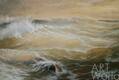 картина масло холст Морской пейзаж маслом "Вечернее солнце в бурной воде N2", Лагно Дарья, LegacyArt