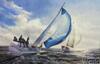картина масло холст Морской пейзаж с яхтой «Командная работа. Версия DL», Виверс Кристина, LegacyArt Артворлд.ру