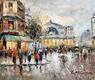 картина масло холст Пейзаж Парижа Антуана Бланшара "Le Gare de l'Est Boulevard" (копия Кристины Виверс), Виверс Кристина, LegacyArt