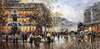 картина масло холст Пейзаж Парижа Антуана Бланшара "Place du Palais Royale et Comedie Francaise" (копия Кристины Виверс), Бланшар Антуан