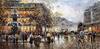 картина масло холст Пейзаж Парижа Антуана Бланшара "Place du Palais Royale et Comedie Francaise" (копия Кристины Виверс), Виверс Кристина, LegacyArt Артворлд.ру