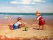 картина масло холст Картина в детскую "Дети на пляже (N14)" , Потапова Мария