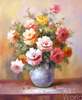 картина масло холст Картина маслом "Букет роз в голубой вазе" N1, Потапова Мария