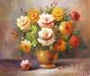 картина масло холст Картина маслом "Букет роз в вазе" N1, Потапова Мария