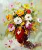 картина масло холст Картина маслом "Букет с двумя белыми цветами", Потапова Мария
