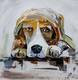 картина масло холст Картина с собакой "В ожидании хозяина N3", Родригес Хосе, LegacyArt
