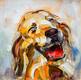 картина масло холст Картина маслом "Собака: Я счастлив!", Родригес Хосе, LegacyArt