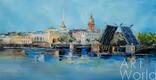 картина масло холст Городской пейзаж "Мосты Санкт-Петербурга N1", Родригес Хосе, LegacyArt