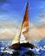 картина масло холст Морской пейзаж маслом "Яхтинг. Полный вперед N1", Родригес Хосе, LegacyArt