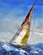 картина масло холст Морской пейзаж маслом "Яхтинг. Полный вперед N2", Родригес Хосе, LegacyArt