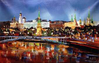 Пейзаж маслом "Вид на Кремль от Театра Эстрады" Артворлд.ру