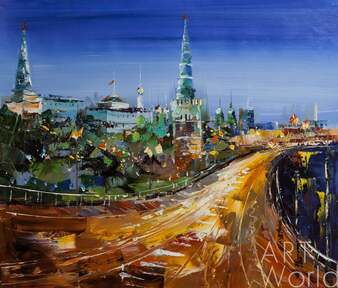 Пейзаж маслом "Вид на Кремль с Большого Каменного моста" Артворлд.ру