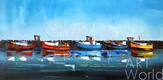 картина масло холст Лодки ловцов сардин, Родригес Хосе, LegacyArt