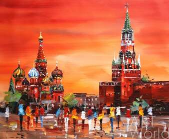 Red Square. Red sunset (Красная площадь. Красный закат) Артворлд.ру