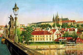 Городской пейзаж "Прага. Вид на Градчаны с Карлова моста" Артворлд.ру