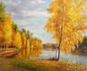картина масло холст Пейзаж маслом "Осенние отражения N3", Ромм Александр, LegacyArt