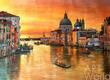 картина масло холст Картина маслом "Живописный вид на вечернюю Венецию", Ромм Александр, LegacyArt