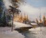 картина масло холст Пейзаж маслом "Зимним днем в лесу", Шарабарин Андрей, LegacyArt
