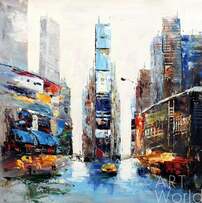 Картина маслом "New York, I love that city (Нью-Йорк, я люблю этот город) N1" Артворлд.ру