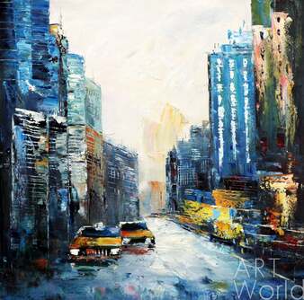 Картина маслом "New York, I love that city (Нью-Йорк, я люблю этот город) N2" Артворлд.ру