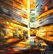 картина масло холст Картина "Город. Огнями реклам, неоновых ламп...", Виверс Кристина, LegacyArt