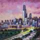 картина масло холст Картина "Большой и маленький Чикаго", Виверс Кристина, LegacyArt