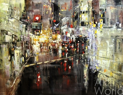 картина масло холст Картина маслом "Огни ночного города", Виверс Кристина, LegacyArt