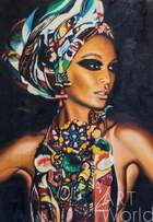Портрет маслом "В поисках красоты. Мой взгляд. Африканские мотивы" N2 Артворлд.ру