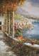 картина масло холст Средиземноморский пейзаж маслом "Вид с балкона на средиземноморский городок N2", Влодарчик Анджей, LegacyArt