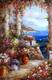 картина масло холст Средиземноморский пейзаж маслом "Терраса. Цветы Cредиземноморья", Влодарчик Анджей, LegacyArt