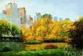 картина масло холст Пейзаж городской маслом "Нью-Йорк. Осень в Центральном парке N2", Виверс Кристина, LegacyArt