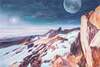 картина масло холст Картина маслом "Рассвет солнца на Плутоне", Ромм Александр, LegacyArt