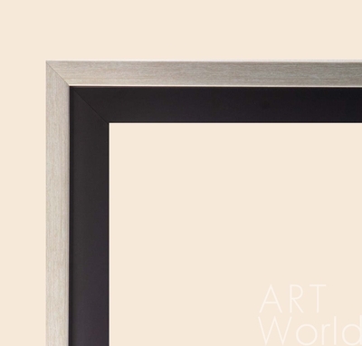 картина масло холст Багет кэнвэс тёплое серебро, "Минерва", высота 3.8 см,  Артворлд.ру