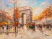 картина масло холст Пейзаж Парижа Антуана Бланшара "Arc de Triomphe", копия Кристины Виверс, Виверс Кристина, LegacyArt