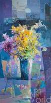 Картина маслом "Букет с орхидеями в стиле импрессионизм N2" Артворлд.ру
