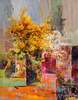 картина масло холст Картина маслом "Цветочная абстракция с жёлтым букетом", Гомеш Лия, LegacyArt