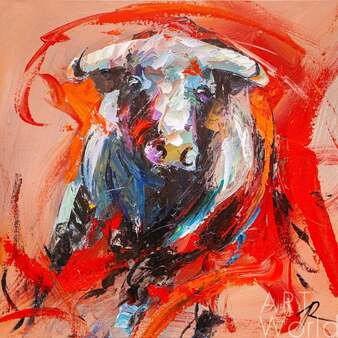 Картина маслом "El Toro. Портрет быка" Артворлд.ру