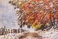 картина масло холст Картина маслом "Летит, кружится первый снег", Камский Савелий, LegacyArt