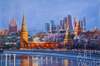 картина масло холст Картина маслом «Морозное утро столицы. Вид на Кремль», Камский Савелий, LegacyArt