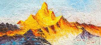 Картина маслом "Рассвет в горах", художник Джоуи Лорти (Joey Lortie) Артворлд.ру