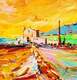 картина масло холст Картина маслом "Среди полей Тосканы на закате", Родригес Хосе, LegacyArt